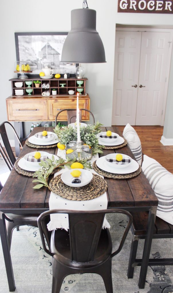 Industrial Farmhouse Dining Table - Robyn's Southern Nest 