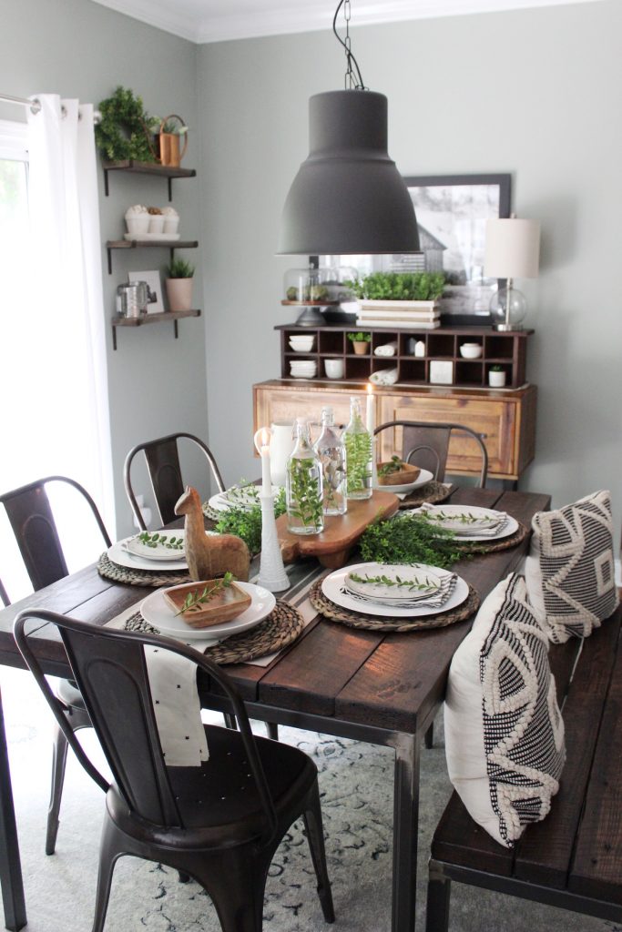 Industrial Farmhouse Dining Table - Robyn's Southern Nest 