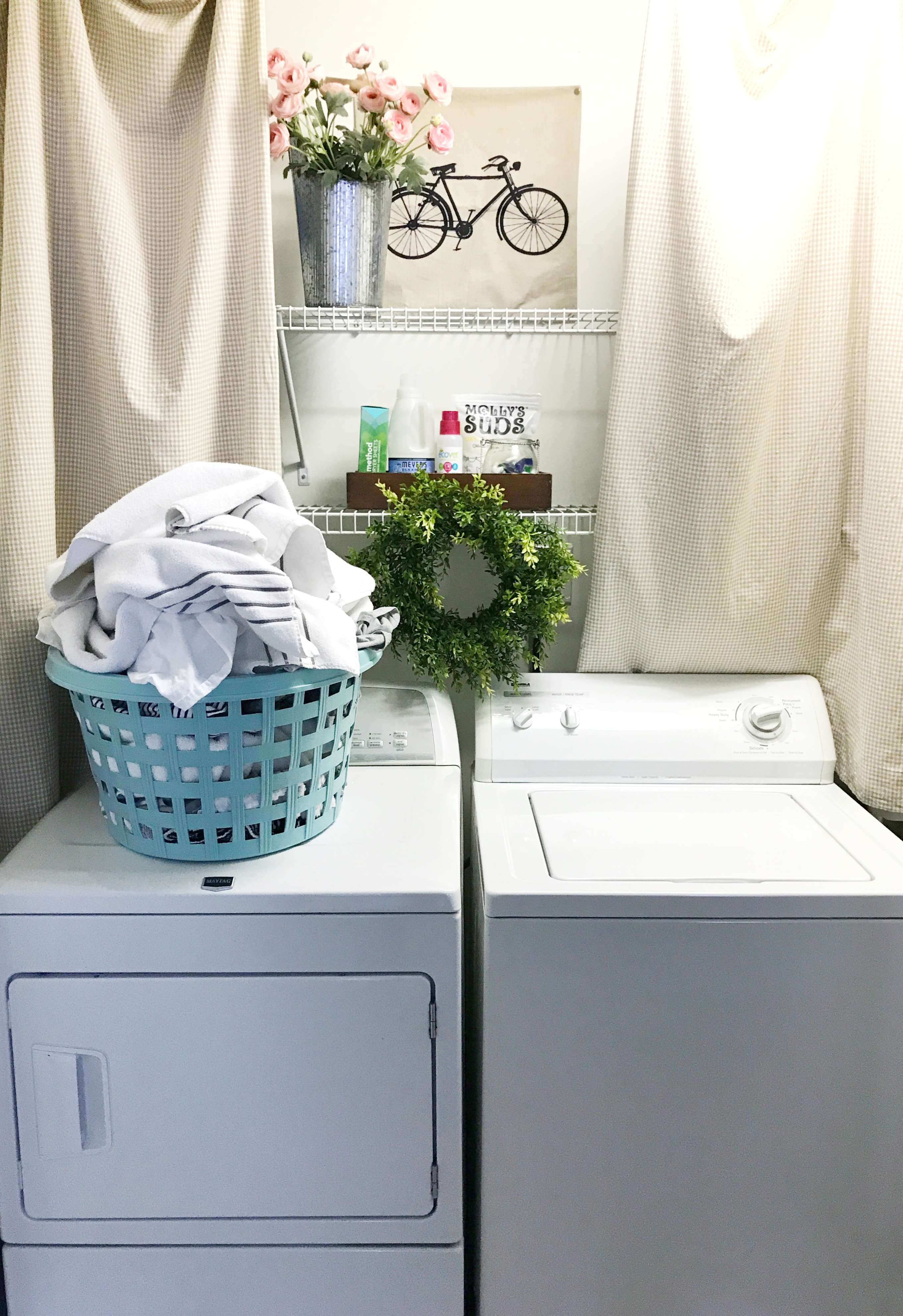 Laundry Countertop Decor and Organization: Spring Refresh - VIV & TIM