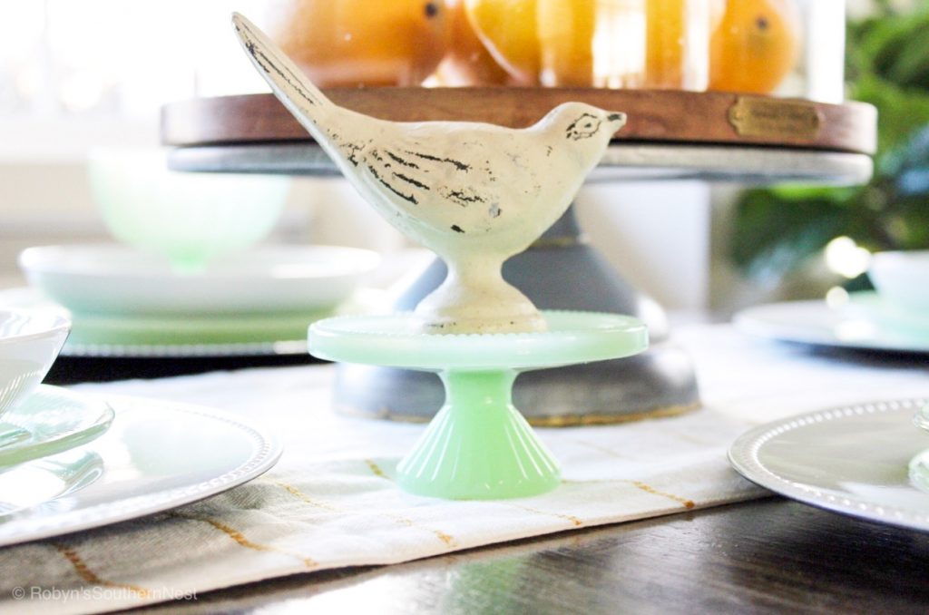 Decorating with Jade Glass - Robyn's Southern Nest