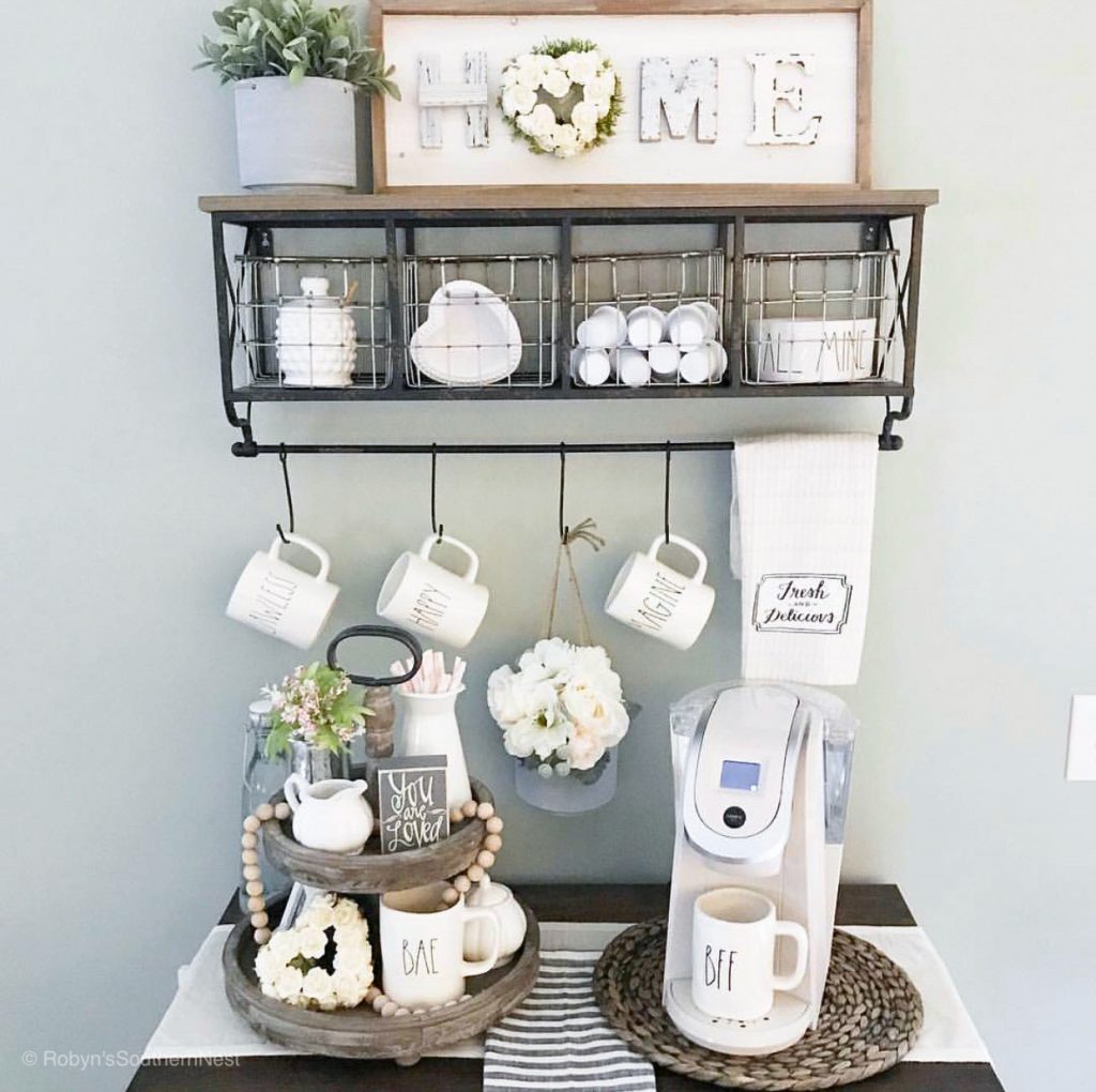 Coffee Station Update – - and seasonal decor