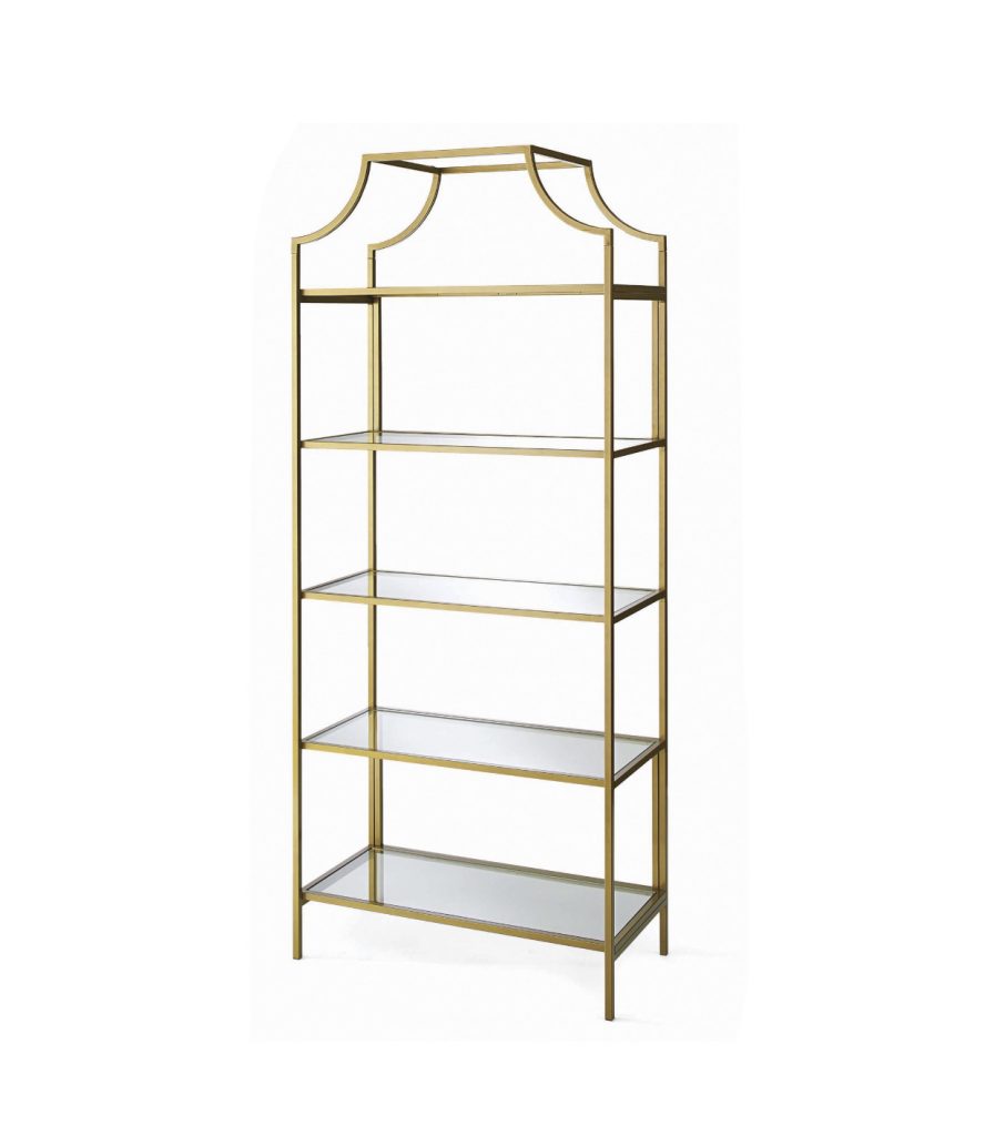 image courtesy of walmart.com
gold and glass shelf unit 