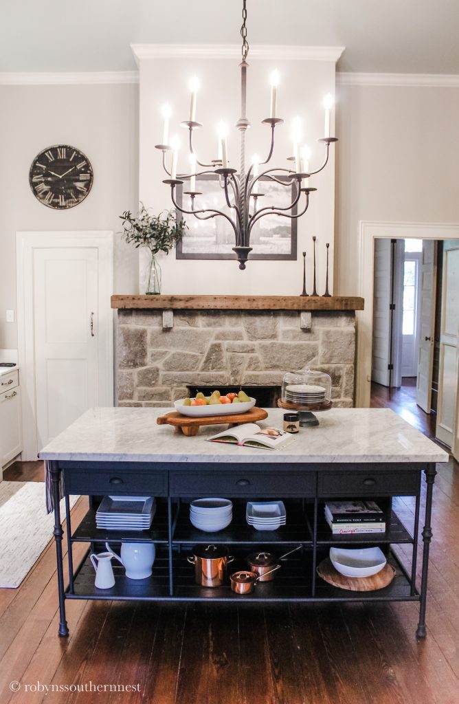 tips for styling a kitchen island 
robyn's southern nest 