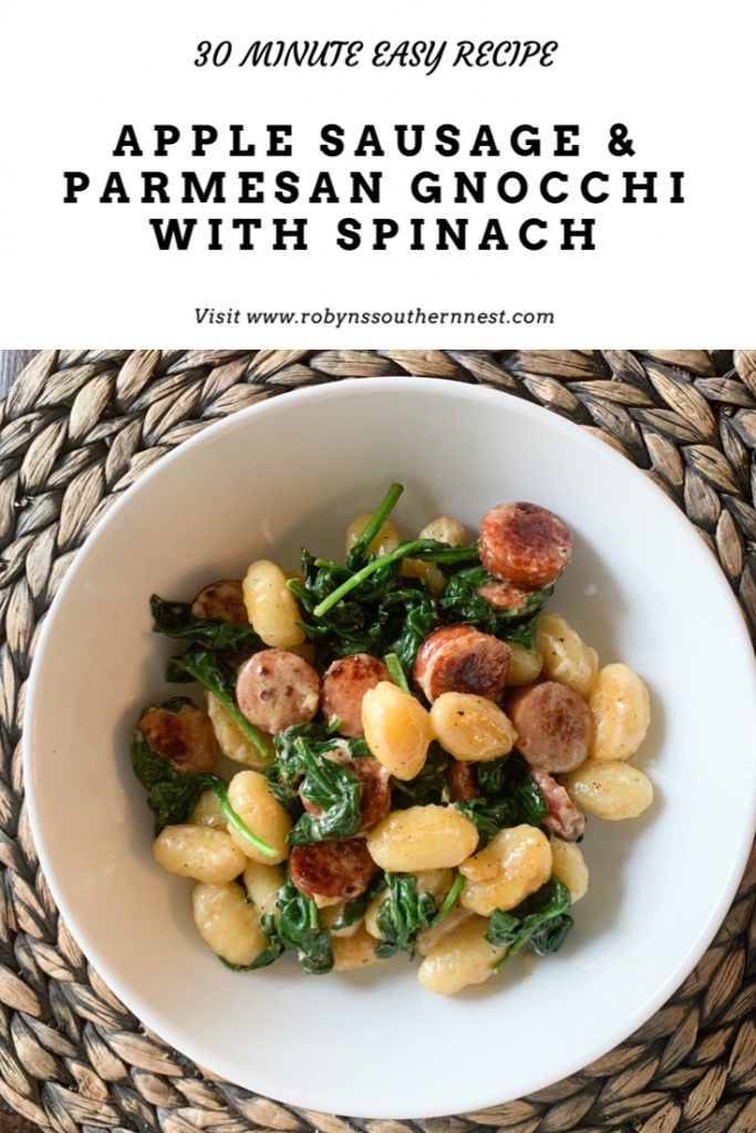 apple sausage and parmesan gnocchi with spinach recipe 