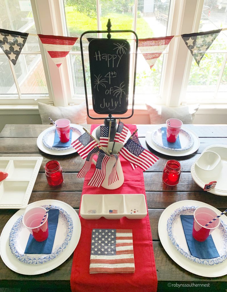 super easy 4th of july table 