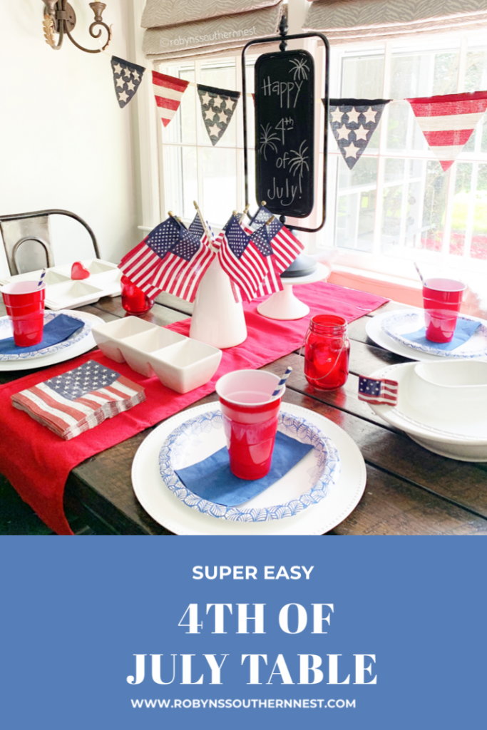 super easy 4th of july table 