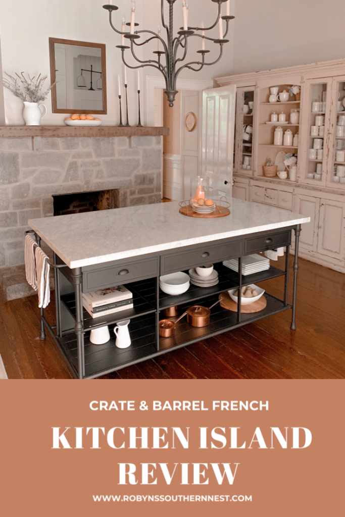 French 72 Large White Marble Kitchen Island + Reviews