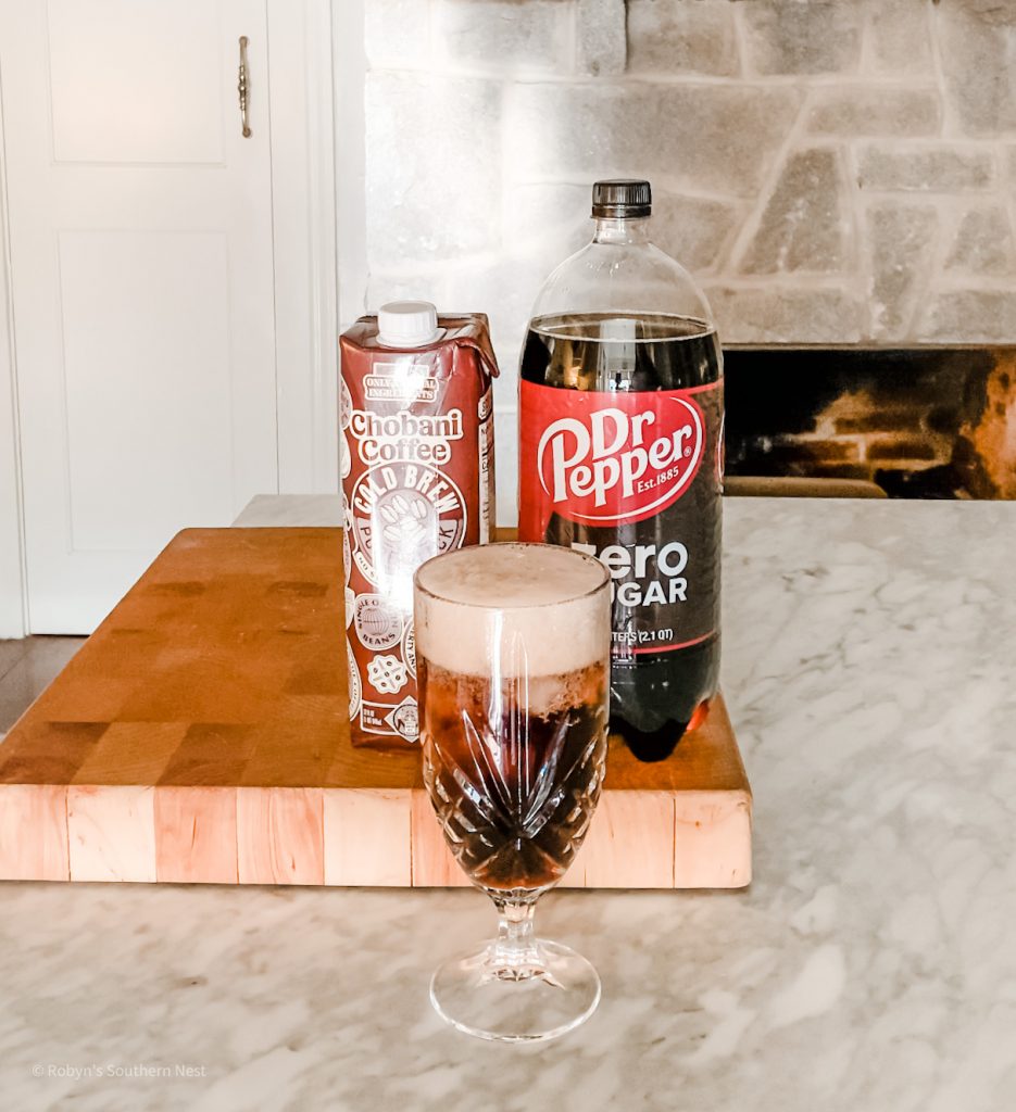 cold brew and dr. pepper
dr. brew
robyn's southern nest 