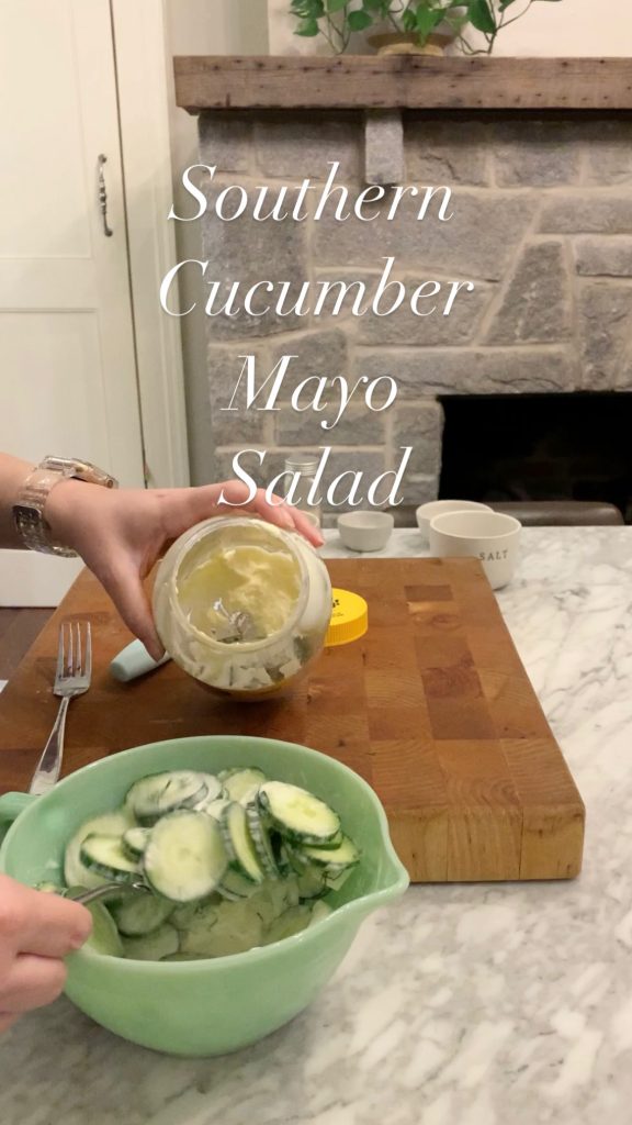 southern cucumber mayo salad 