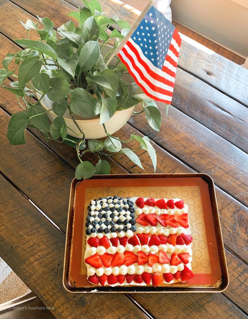 4th of July Flag Cookie Cake 